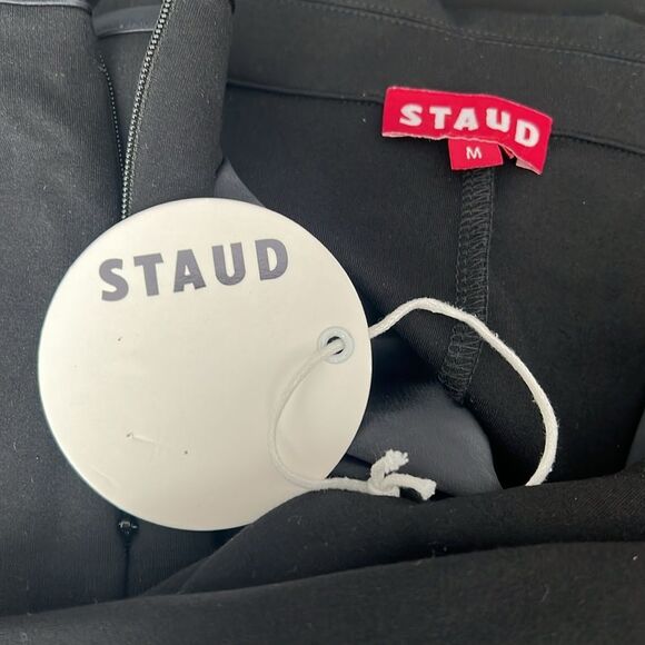 STAUD Humboldt Satin Lapel Gown Maxi Dress in Black, NWT, Size M - Picture 14 of 16